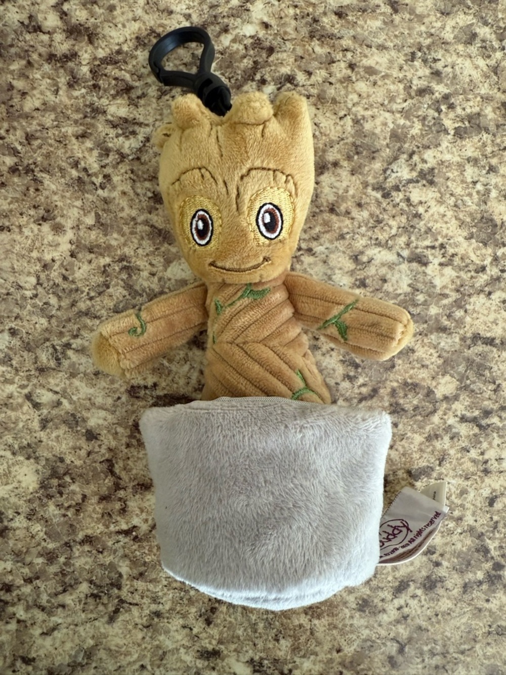Scentsy Buddy Plush Tag with Purple Logo on White Label